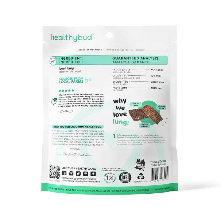 healthybud - Beef Lung (For Dogs)